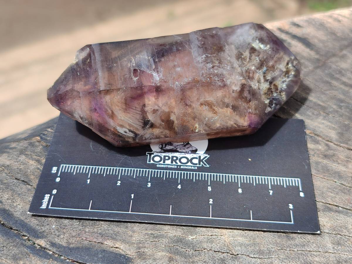 Natural Amethyst Window Quartz Crystals x 5 From Brandberg, Namibia