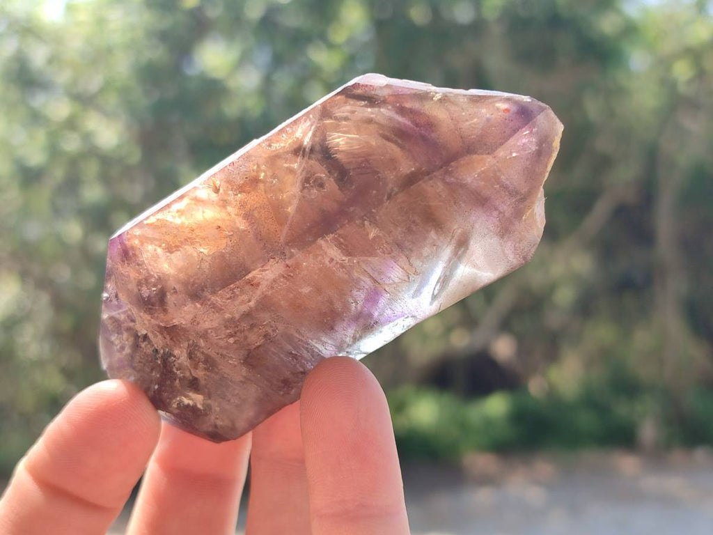 Natural Amethyst Window Quartz Crystals x 5 From Brandberg, Namibia