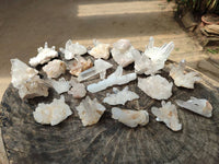 Natural Quartz Crystal Clusters x 25 From Madagascar