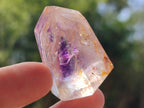 Polished Window Amethyst Crystals x 20 From Akansobe, Madagascar