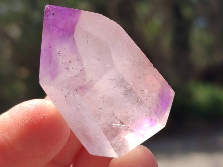 Polished Window Amethyst Crystals x 20 From Akansobe, Madagascar