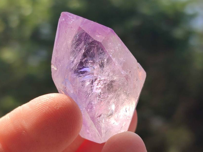 Polished Window Amethyst Crystals x 20 From Akansobe, Madagascar