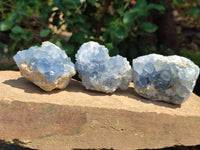 Natural Blue Celestite Specimens x 6 From Sakoany, Madagascar