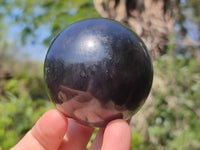 Polished Black Tourmaline Spheres x 4 From Madagascar