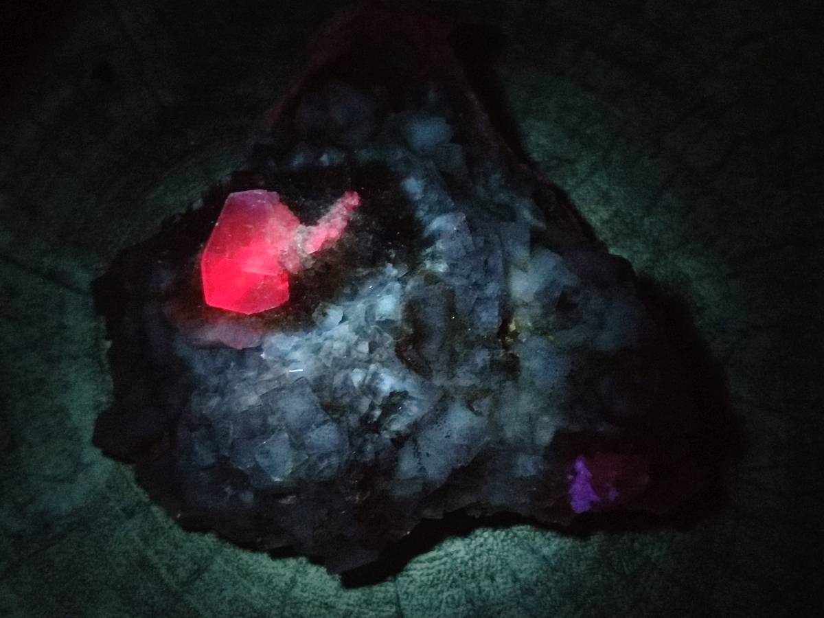 Natural Fluorescent Calcite Specimens x 3 From Southern Africa