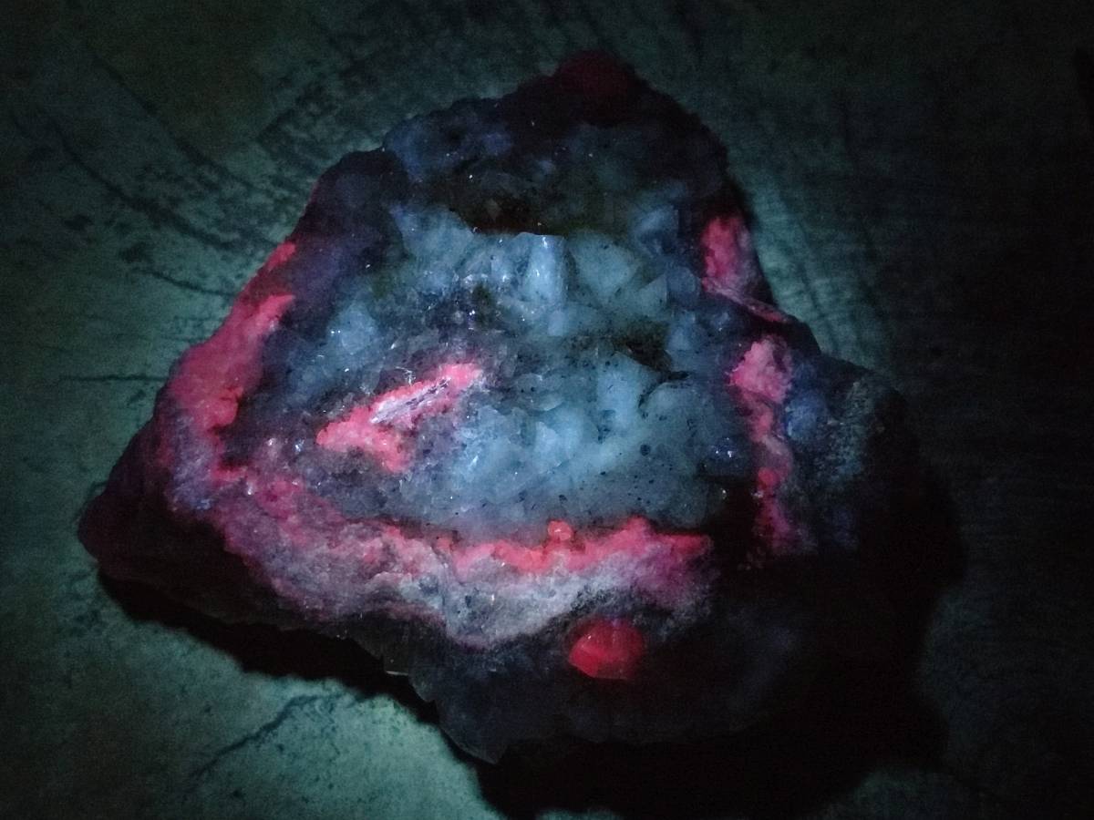 Natural Fluorescent Calcite Specimens x 3 From Southern Africa