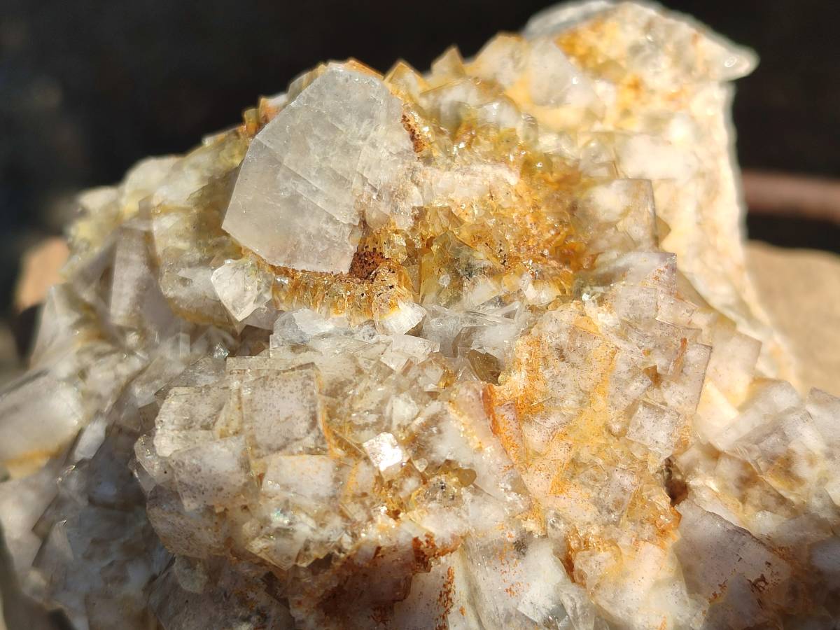 Natural Fluorescent Calcite Specimens x 3 From Southern Africa