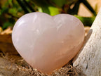 Polished Rose Quartz Hearts x 6 From Madagascar