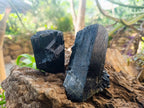 Natural Schorl Black Tourmaline With Smokey Quartz x 4 From Erongo, Namibia