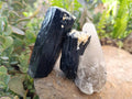Natural Schorl Black Tourmaline With Smokey Quartz x 4 From Erongo, Namibia