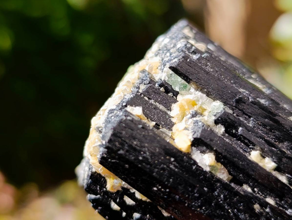 Natural Schorl Black Tourmaline With Smokey Quartz x 4 From Erongo, Namibia
