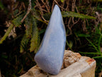 Polished Blue Lace Agate Standing Free Forms x 4 From Nsanje, Malawi