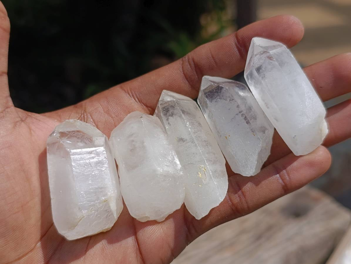Natural Quartz Crystals x 35 From Madagascar