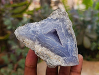 Natural Blue Lace Agate Geode Specimens x 12 From Nsanje, Malawi