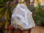Natural Blue Lace Agate Geode Specimens x 12 From Nsanje, Malawi