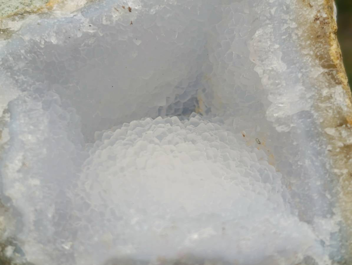 Natural Blue Lace Agate Geode Specimens x 12 From Nsanje, Malawi