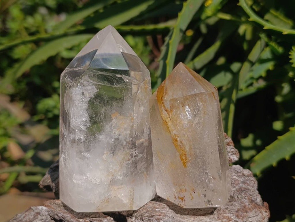 Polished Clear Quartz Crystals x 6 From Madagascar - Toprock Gemstones and Minerals 