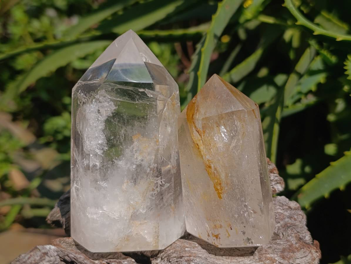 Polished Clear Quartz Crystals x 6 From Madagascar - Toprock Gemstones and Minerals 