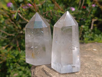 Polished Clear Quartz Crystals x 6 From Madagascar