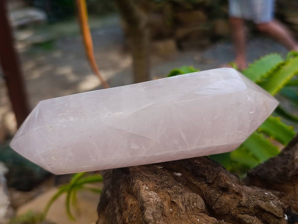 Polished Double Terminated Rose Quartz Crystals x 4 From Madagascar - Toprock Gemstones and Minerals 