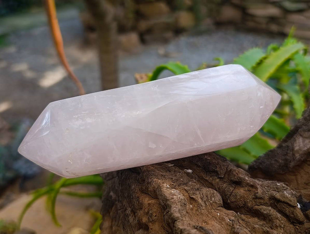 Polished Double Terminated Rose Quartz Crystals x 4 From Madagascar - Toprock Gemstones and Minerals 