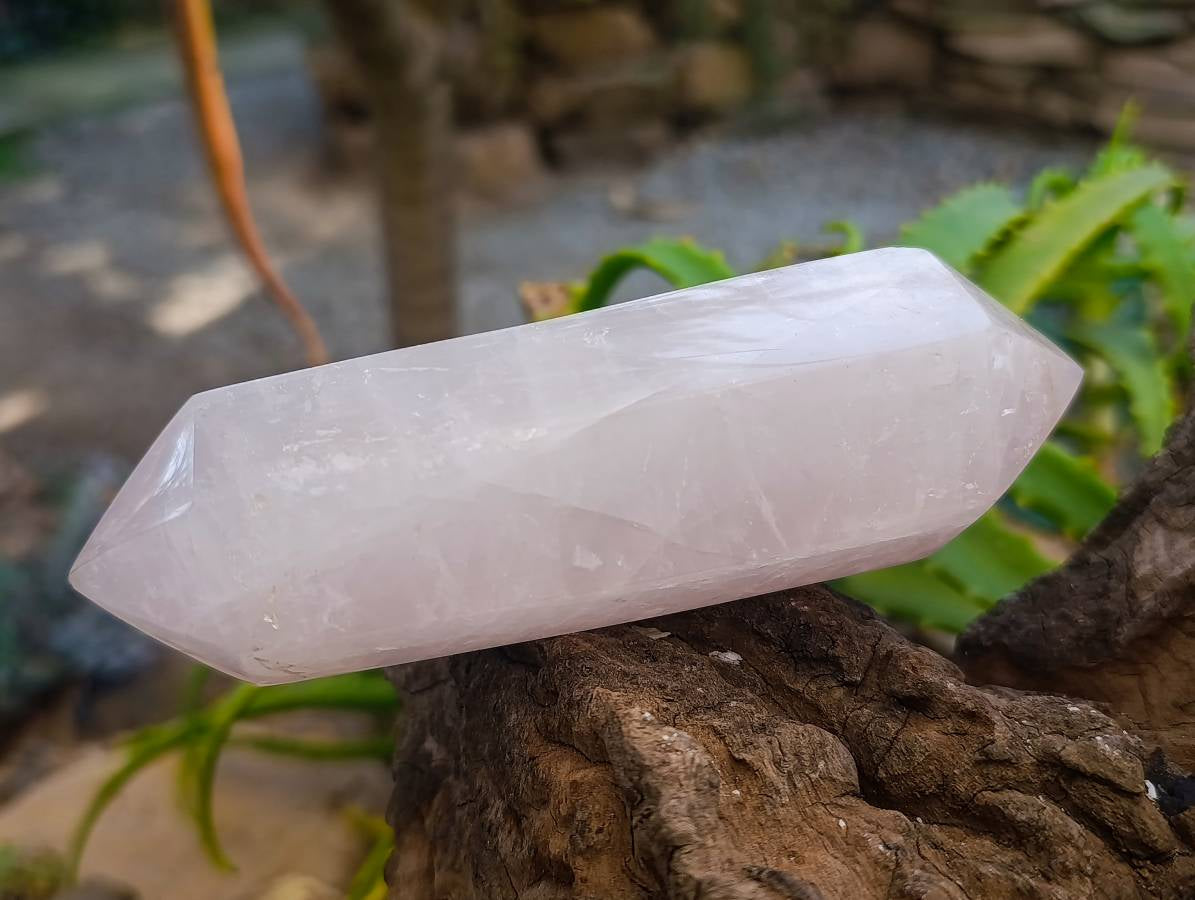 Polished Double Terminated Rose Quartz Crystals x 4 From Madagascar