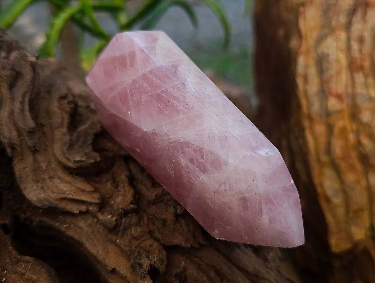 Polished Double Terminated Rose Quartz Crystals x 4 From Madagascar - Toprock Gemstones and Minerals 