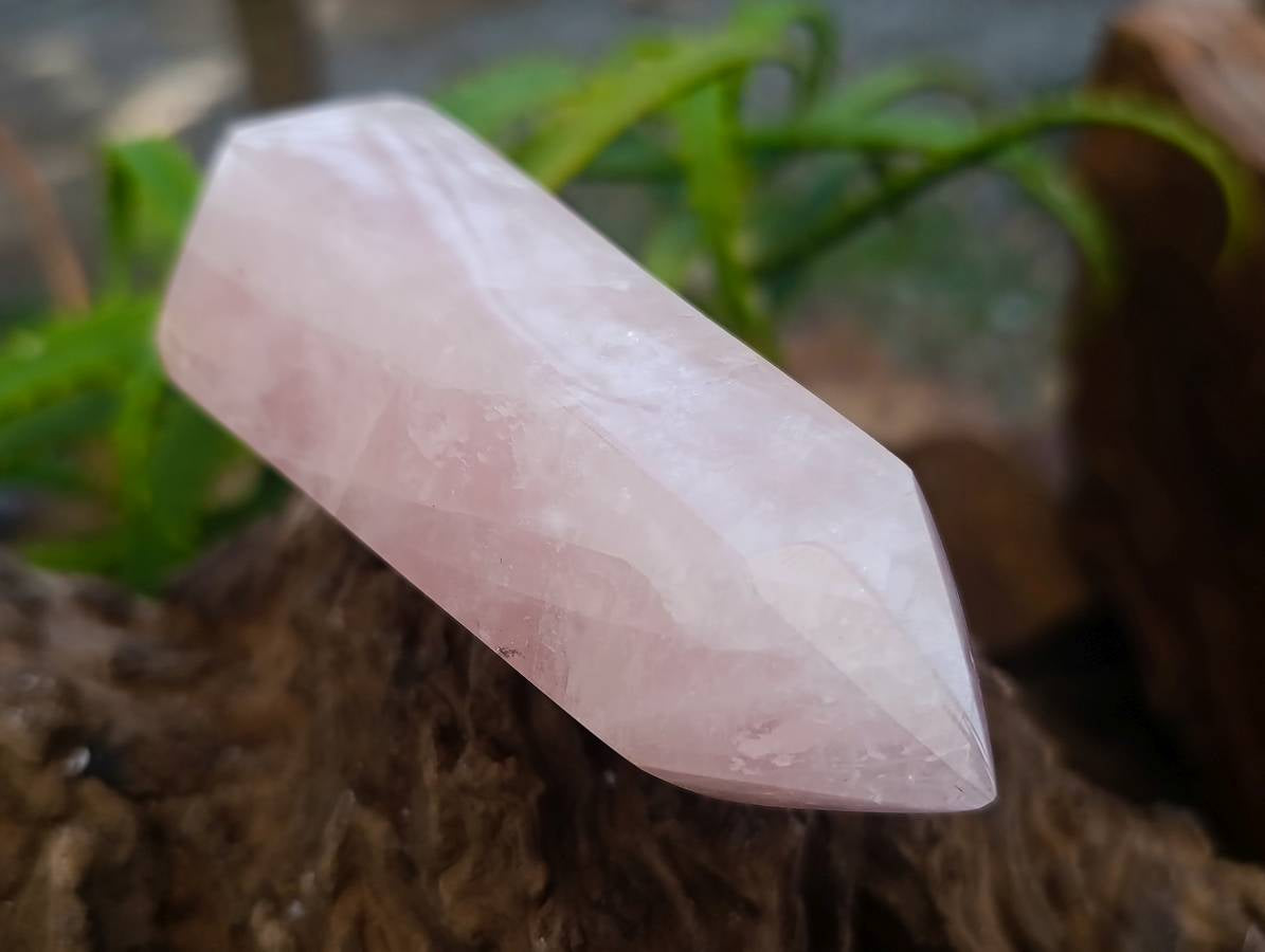 Polished Double Terminated Rose Quartz Crystals x 4 From Madagascar