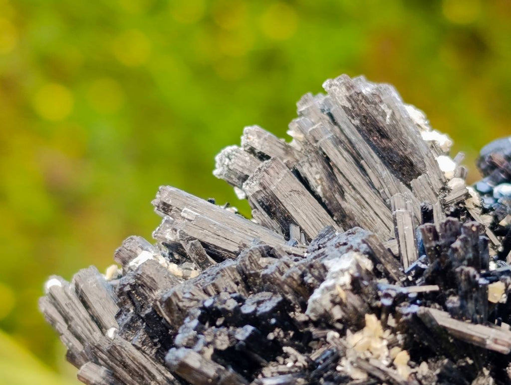 Natural Schorl Black Tourmaline with Hyalite Opal and Feldspar x 2 From Erongo, Namibia