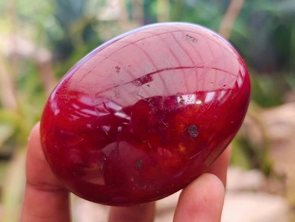 Polished Carnelian Agate Gemstone Galets x 20 From Madagascar
