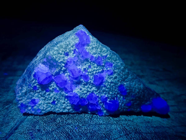 Natural Purple Cubic Fluorite On White Matrix Specimens x 12 From Khorixas, Namibia