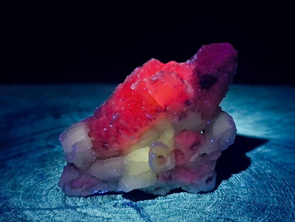 Natural Drusy Quartz Coated Calcite Pseudomorph Specimens x 5 From Alberts Mountain, Lesotho