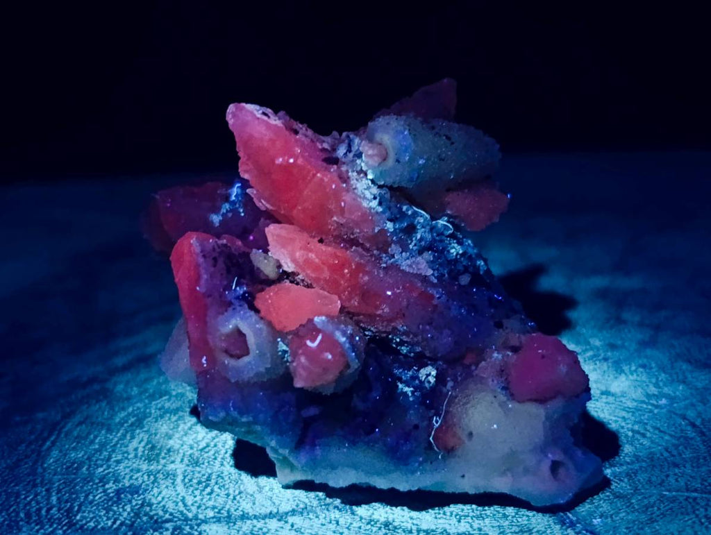 Natural Drusy Quartz Coated Calcite Pseudomorph Specimens x 5 From Alberts Mountain, Lesotho