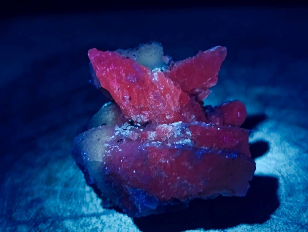 Natural Drusy Quartz Coated Calcite Pseudomorph Specimens x 5 From Alberts Mountain, Lesotho