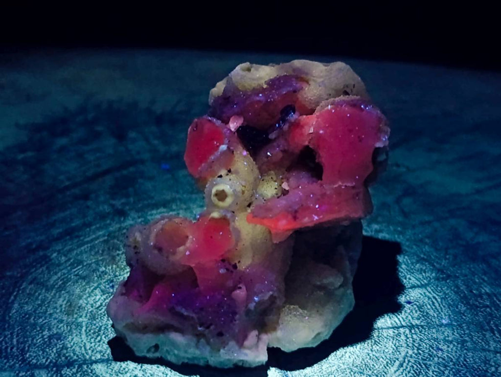 Natural Drusy Quartz Coated Calcite Pseudomorph Specimens x 5 From Alberts Mountain, Lesotho