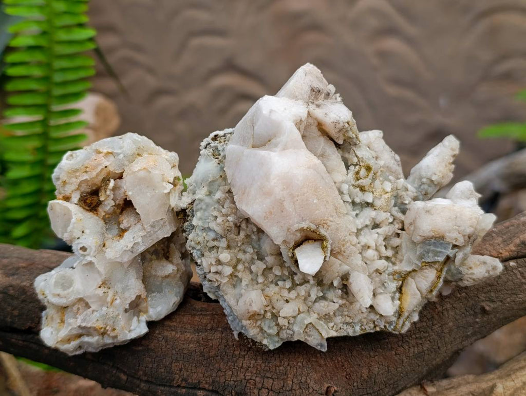 Natural Drusy Quartz Coated Calcite Pseudomorph Specimens x 5 From Alberts Mountain, Lesotho