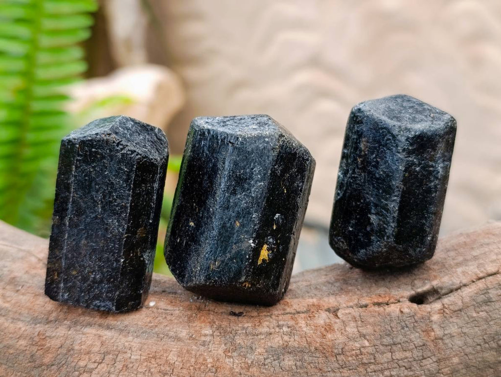 Natural Black Tourmaline Specimens x 20 From Zimbabwe