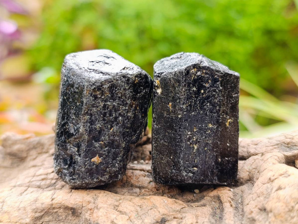 Natural Black Tourmaline Specimens x 20 From Zimbabwe