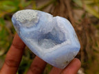 Polished Blue Lace Agate Standing Free Forms x 6 From Nsanje, Malawi