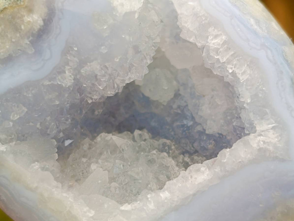 Polished Blue Lace Agate Standing Free Forms x 6 From Nsanje, Malawi