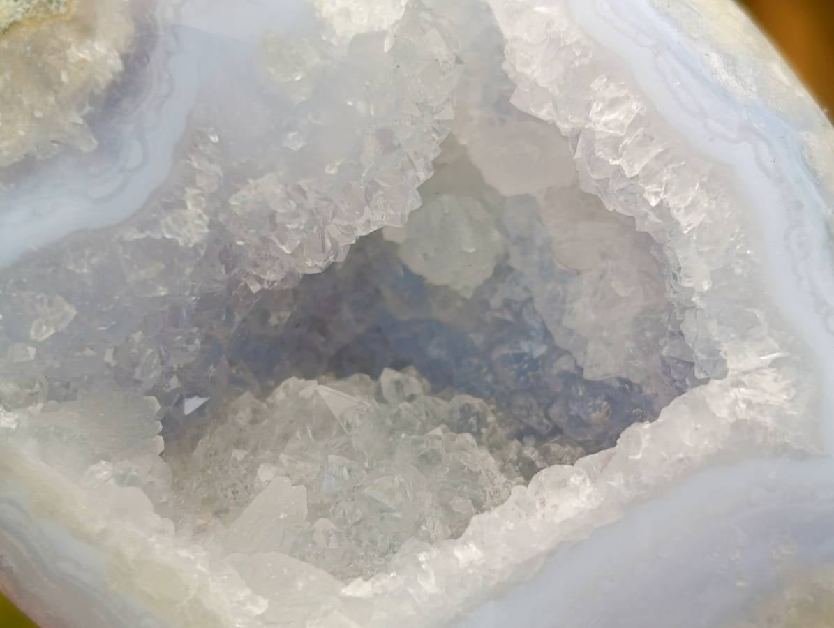 Polished Blue Lace Agate Standing Free Forms x 6 From Nsanje, Malawi