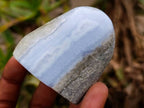 Polished Blue Lace Agate Standing Free Forms x 6 From Nsanje, Malawi