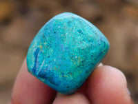 Polished Azurite And Banded Malachite Free Forms x 70  From Congo