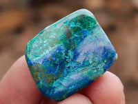 Polished Azurite And Banded Malachite Free Forms x 70  From Congo