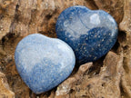 Polished Small Lazulite Hearts x 35 From Madagascar