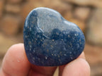 Polished Small Lazulite Hearts x 35 From Madagascar