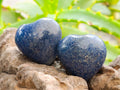 Polished Small Lazulite Hearts x 35 From Madagascar