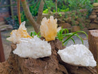 Natural Mixed Quartz Crystal Clusters x 4 From Madagascar