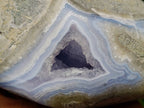 Polished Large Blue Lace Agate Standing Free Form x 1 From Nsanje, Malawi
