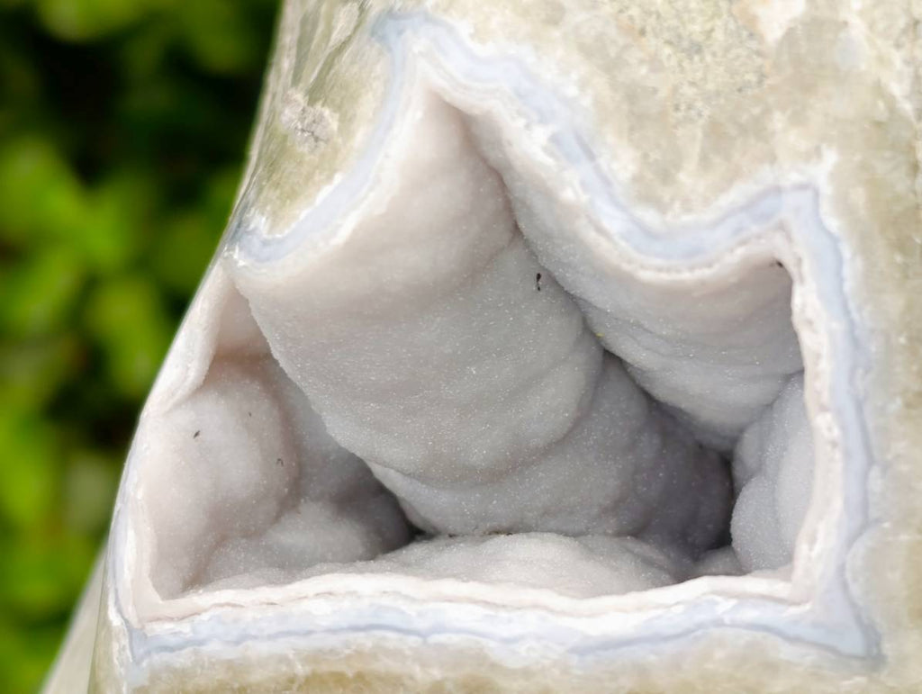 Polished Large Blue Lace Agate Standing Free Form x 1 From Nsanje, Malawi